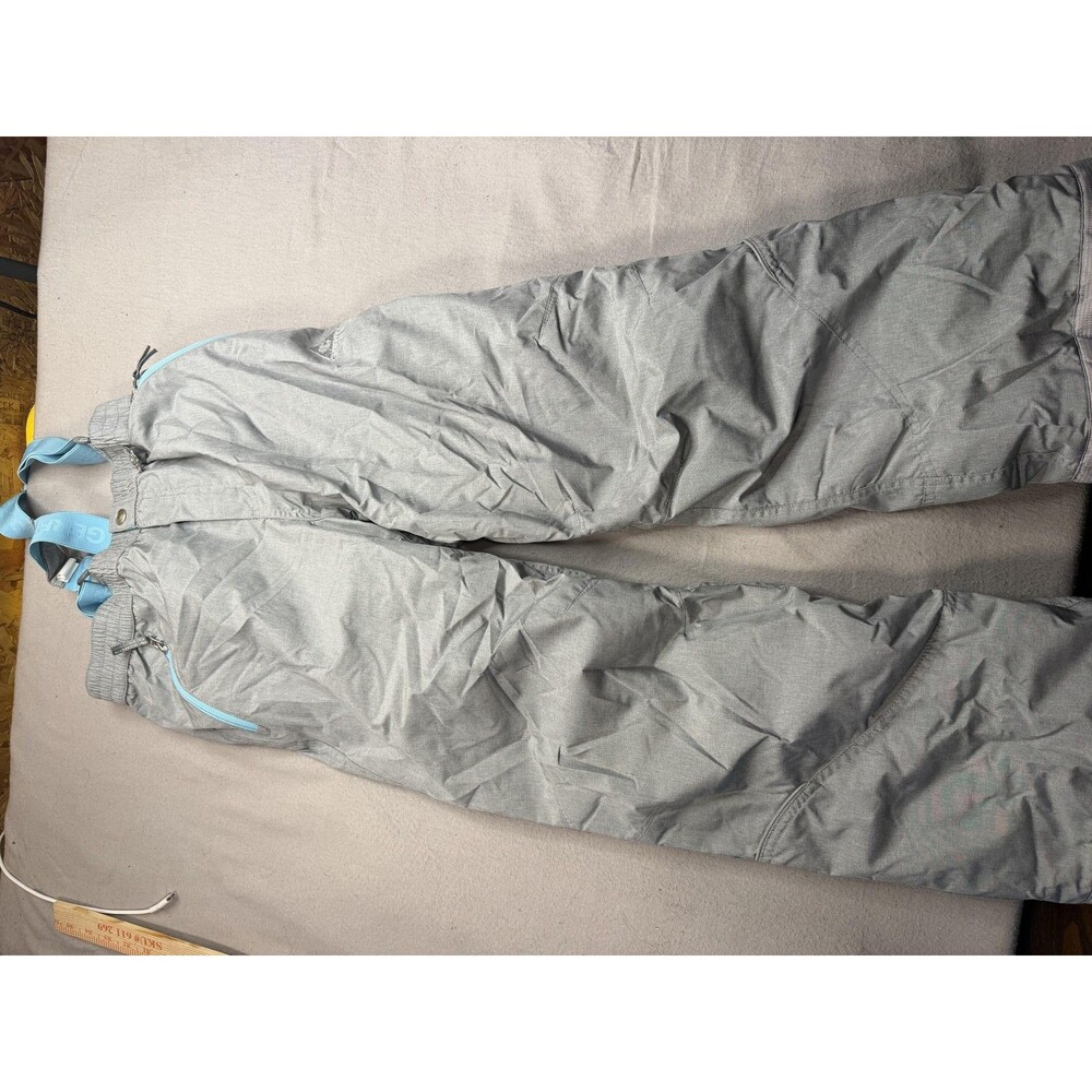 Gerry Snow Pants Youth Large 14-16 Gray Insulated Ski Bib Adjustable Outdoor